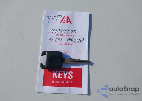 2005 Nissan Maxima 3.5 Se from USA, damaged, VIN 1N4BA41E25C811043